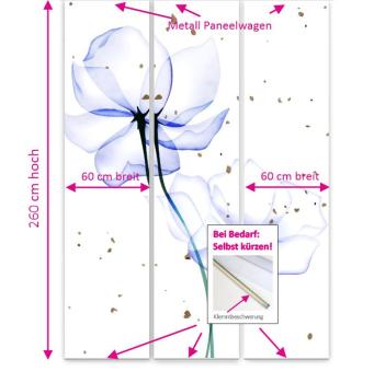 Preview: Lule tribus blue, Flächenvorhang 3er Set